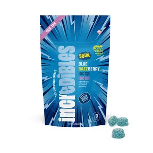 (0.1g) 1:1 Sour Blue Razzberry THC:CBG Gummies - 10 Pack
