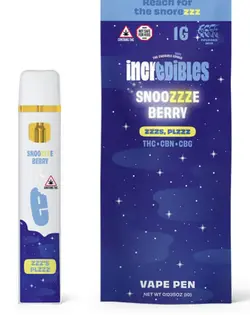 (1g) Incredibles 14:1:1 Snoozzze Berry (THC:CBG:CBN) Disposable