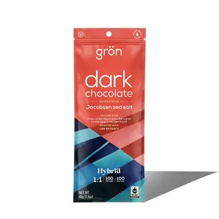 (7.0g) 1:1 Dark Chocolate Sea Salt Bar - CBD/THC
