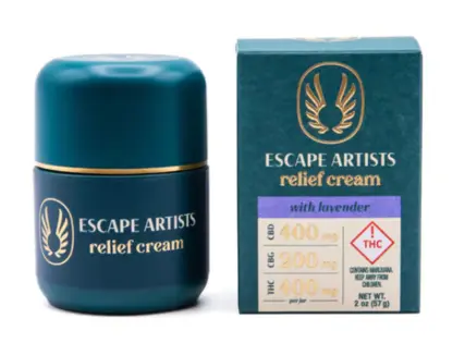(0.4g) 2:1:2 Escape Artist Relief Cream - Lavender - 400mg CBD/200mg CBG/400mg THC