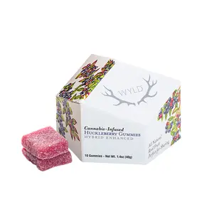 (0.1g) Wyld | Gummies | Huckleberry 100mg (Hybrid)