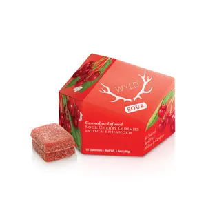(0.1g) Wyld | Gummies | Sour Cherry 100mg (Indica)