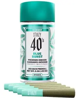 (2.5g) Blue Burst [H] - Infused 40's Prerolls 5PK