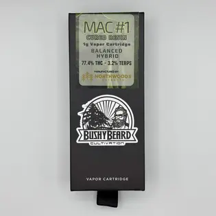 (1.08g) Bushy Beard | Mac #1 Cured Resin Cartridge | 1g