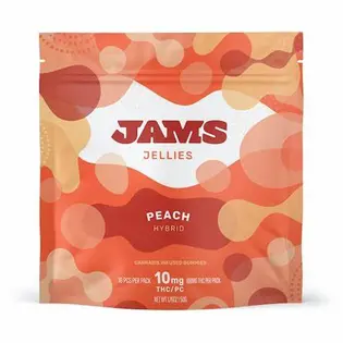 (1.0g) JAMS Jellies Peach 10mg X 10pk