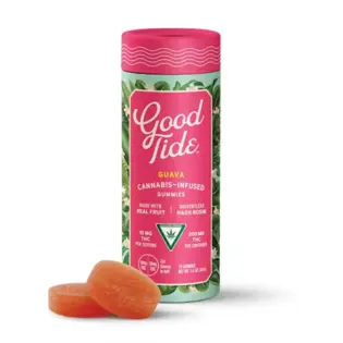 (0.1g) Good Tide - 100mg Hash Rosin Gummies - Balanced Guava