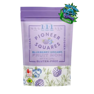 (100.0g) 1:1:1 Gummies Blueberry Dreams [10pk] (50mg THC/50mg CBD/50mg CBN)