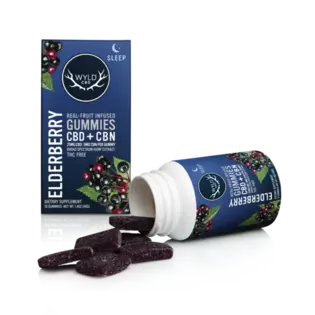 (39.689g) Elderberry - 250mg CBD & 50mg CBN - 10pk of Gummies - (Hemp No Tax)  - Wyld