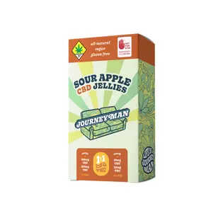 (each) Journeyman - Sour Apple 1:1 CBD 10pk Jellies