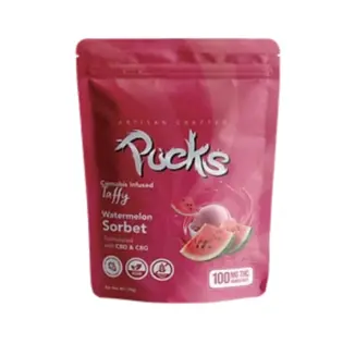 (each) Pucks - Watermelon Sorbet Taffy - 100mg