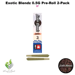(each) Indica 0.5G Pre-Roll 2-Pack, Exotic Blendz (Taxes Included)