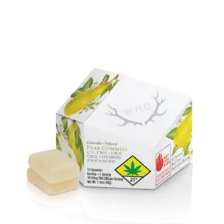 (each) Wyld Edible Hybrid Pear 100mg THC + 100mg CBG 10pk