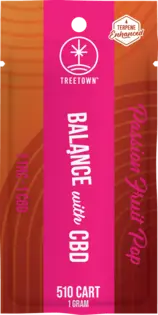 (1.0g) 1:1 Balance | Passion Fruit Pop | 510 Thread | THC x CBD | TreeTown