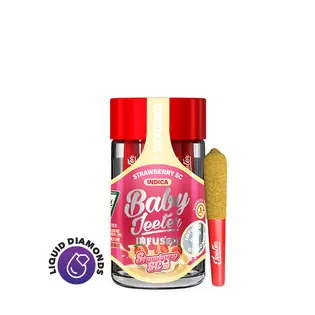 (2.5g) Baby Jeeter Strawberry SC Infused Pre-Roll 5-pack | 2.5g