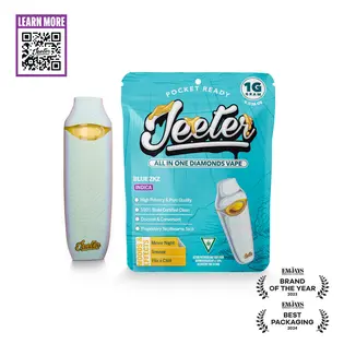 (1.0g) Blue ZKZ - Jeeter All In One Diamonds Vape | Pocket Ready | 1g | Indica