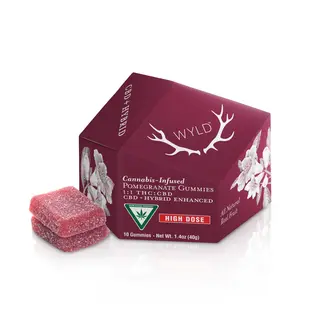 (0.2g) Wyld | Pomegranate Gummies | 1:1 THC:CBD | 200mg