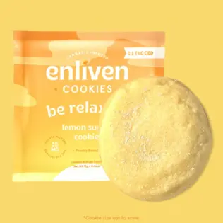 (each) Enliven Lemon Sugar 1:1 THC/CBD Cookie 10mg 1pk