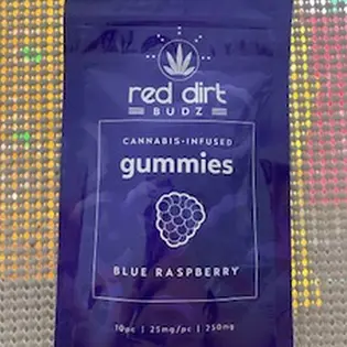 (each) Blue Raspberry Gummies 250mg 10-pack