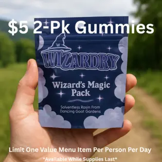 (each) $5 Wizardy Solventless Gummy 2 Packs