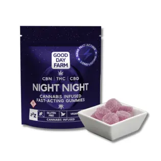 (each) GDF: Fast-Acting Gummies | Night Night | 60mg CBD : 40mg CBN : 40mg THC | 10pk