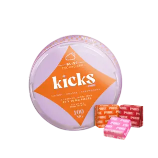 (each) Pure KICKS 100 MG Bliss 1:1:1 (100 MG: THC, CBD, CBG)