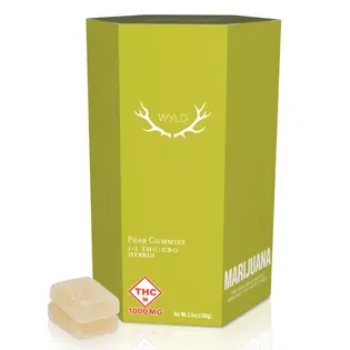(each) Wyld: Wellness Gummies | Pear 1:1 | 1000mg THC : 1000mg CBG | 20pk