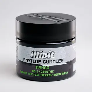 (each) Mango | 10:1 CBD:THC | Anytime Gummies 100mg