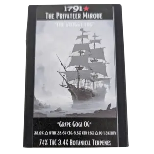 (g) The Groggy Fog, Grape Gogi OG 0.5g Vape Cart (THC, CBG, CBD, Δ10, THCv)