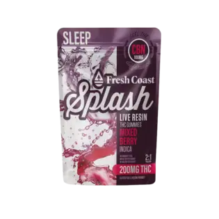 (each) 2:1 Blue Raspberry 200mgTHC:100mgCBN Splash Gummies by Fresh Coast