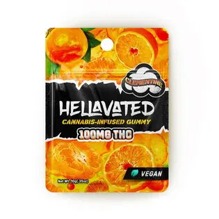 (each) Hellavated: 100mg Gummy- Clementine