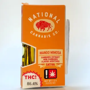 (each) National Cannabis - Mango Mimosa 1g Cartridge
