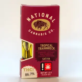 (each) National Cannabis - Tropical Trainwreck 1g Cartridge