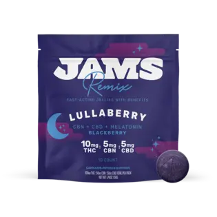 (each) Jellies Remix Ratioed Lullaberry Blackberry Gummies 100mg (10-Pack | 10mg Each)