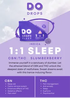 (each) DO Drops | Chews | Slumberberry 1:1 | Sleep | 10 x 10mg CBN: 10mg THC