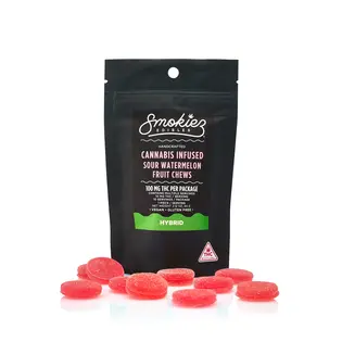 (each) Smokiez Chews 10mg Sour Watermelon Hybrid
