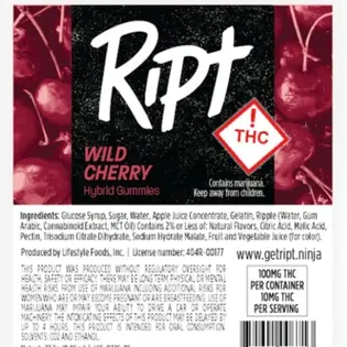 (each) Ript -  Wild Cherry Gummies - Hybrid