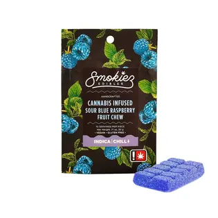 (each) Smokiez 1pc - Sour Blue Raspberry 100mg