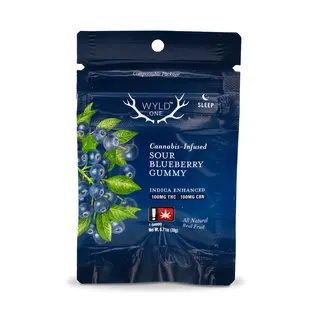 (each) Wyld - Sour Blueberry 1:1 THC:CBN Single Gummy - 0.71oz