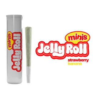 (g) Jelly Roll Minis - Strawberry Banana - 0.7G Infused PreRoll