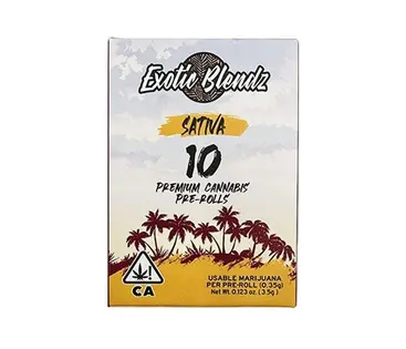 (each) EXOTIC BLENDZ * 10PK 0.5G Sativa Pre-Rolls