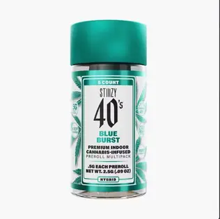 (each) STIIIZY - BLUE BURST - .5G 40's Infused Preroll 5 Pack