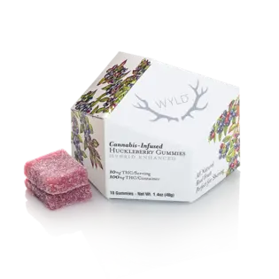 (each) Huckleberry (Hybrid) 10-Piece Gummies 100mg - Wyld