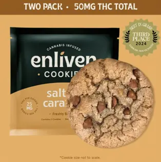 (each) Enliven Salted Caramel Cookie 100mg