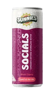 (each) Black Cherry Sparkling Water | Carbonated Drink | 10mg