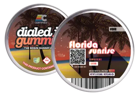 (each) Florida Sunrise Tangerine | Live Rosin Gummies | 10 x 10mg