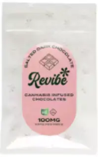 (each) Revibe - Salted Dark Chocolate Squares 10pk - 100mg