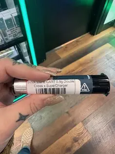 (each) TANK VAPE CART 0.5g Double Cross x SuperCharger